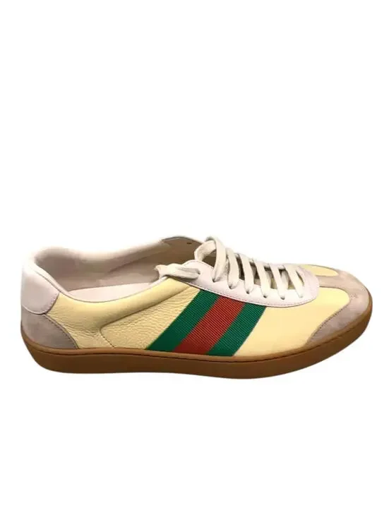 Gucci Web Leather Sneakers(PLEASE REQUEST YOUR SIZE BEFORE PURCHASING) - Picture 1 of 2